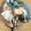 Danseur en attachant des chaussures de ballet - Edgar Degas - Reproductions de tableaux et peintures haut de gamme