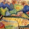 Paysage tahitien - Paul Gauguin - Reproductions de tableaux et peintures haut de gamme