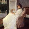 The Artist's Sister at a Window - Berthe Morisot - Reproductions de tableaux et peintures haut de gamme