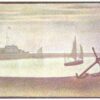 La Manche à Gravelines, le Soir - Georges Seurat - Reproductions de tableaux et peintures haut de gamme