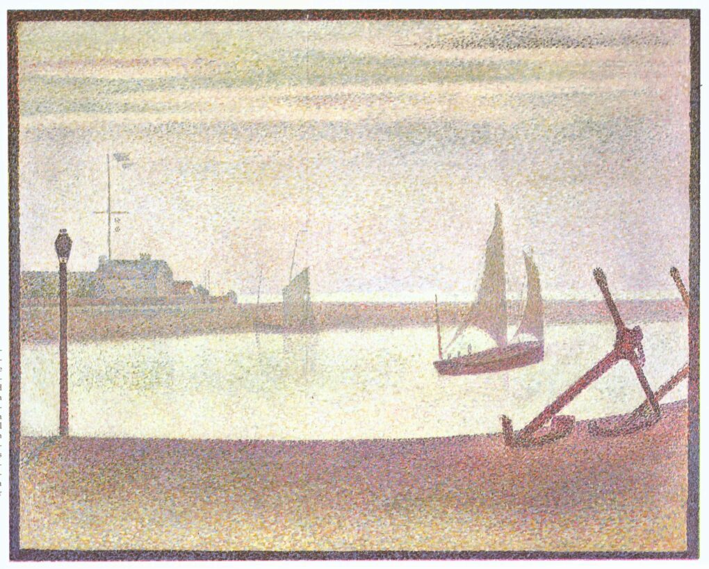 La Manche à Gravelines, le Soir - Georges Seurat - Reproductions de tableaux et peintures haut de gamme