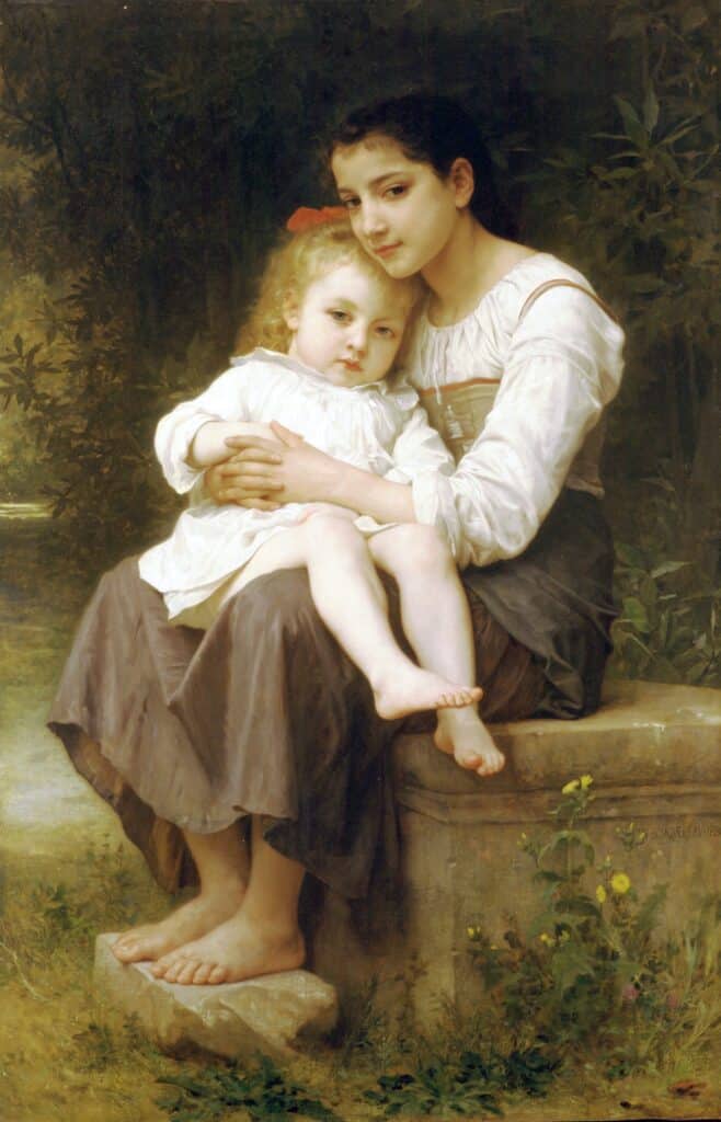 The Elder Sister - William Bouguereau