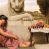 Le vendeur de fruits - John William Godward - Reproductions de tableaux et peintures haut de gamme