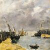 Les Jetées, marée basse, Trouville - Eugène Boudin - Reproductions de tableaux et peintures haut de gamme