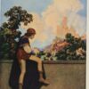 Le Knave of Hearts regarde Lady Violetta partir - Maxfield Parrish - Reproductions de tableaux et peintures haut de gamme