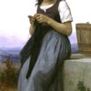 La tricoteuse de William Bouguereau - Reproductions de tableaux et peintures haut de gamme