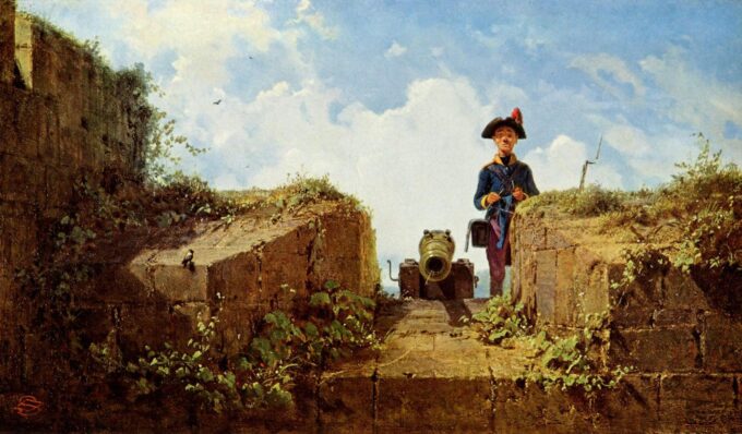 The Outpost of Knitting, 1860 - Carl Spitzweg