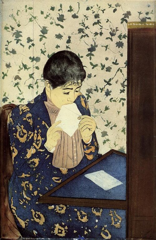 La lettre - Mary Cassatt - Reproductions de tableaux et peintures haut de gamme