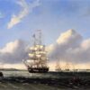 Le port de New Bedford depuis l'île Crow, 1854 - William Bradford - Reproductions de tableaux et peintures haut de gamme