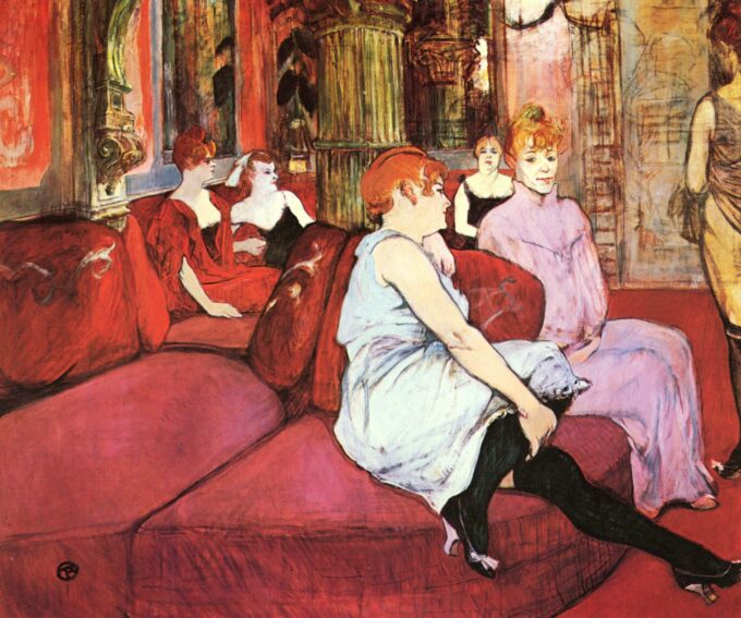 The Street of the Moulins Salon - Toulouse Lautrec