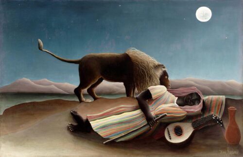 La Bohémienne endormie - Henri Rousseau - Reproductions de tableaux et peintures haut de gamme