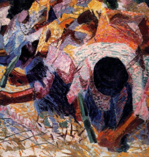 Les pavés de la rue - Umberto Boccioni - Reproductions de tableaux et peintures haut de gamme