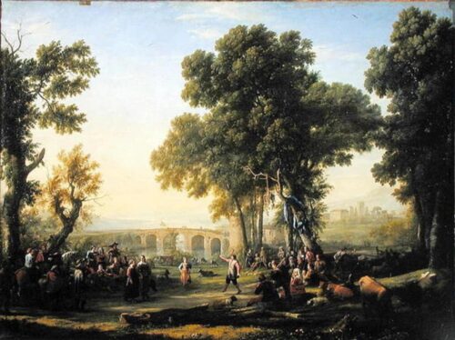 La Fête villageoise - Claude Lorrain - Reproductions de tableaux et peintures haut de gamme