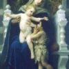 La Vierge, Jésus et Saint Jean Baptiste - William Bouguereau - Reproductions de tableaux et peintures haut de gamme