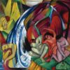 La cascade - Franz Marc - Reproductions de tableaux et peintures haut de gamme