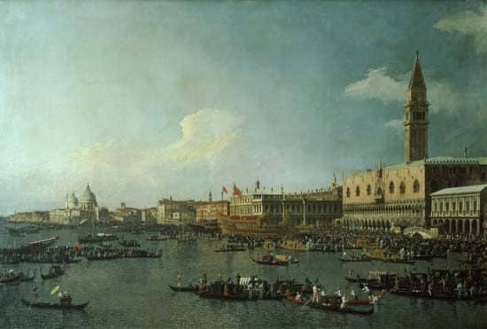 The Basin of Saint Mark on Ascension Day - Giovanni Antonio Canal