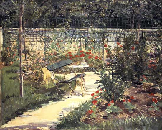 The Garden Bench at Versailles - Edouard Manet