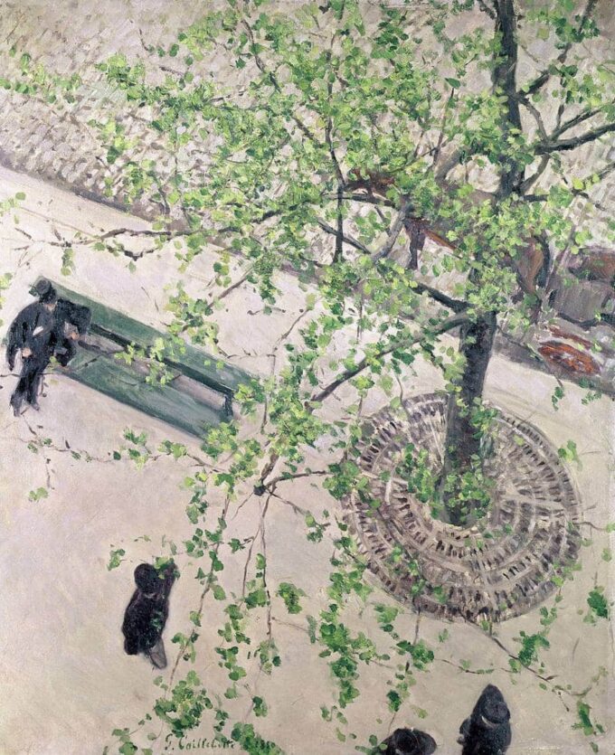 Gustave Caillebotte Boulevard Seen from Above - Caillebotte