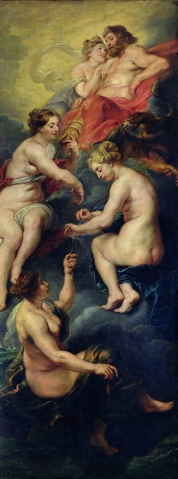 Le Cycle Médicis : Les trois destins qui prédisent l'avenir de Marie de Médicis - Peter Paul Rubens - Reproductions de tableaux et peintures haut de gamme