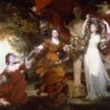 Trois dames ornant un Herm d'Hymen - Joshua Reynolds - Reproductions de tableaux et peintures haut de gamme