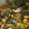 Nature morte aux fruits avec geai et pinsons dans un paysage - Tobias Stranover - Reproductions de tableaux et peintures haut de gamme