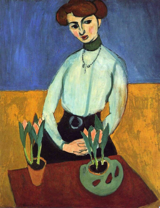 Young Girl with Tulips by Jeanne Vaderin - Matisse