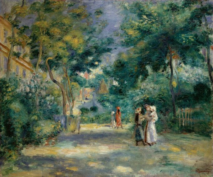 The Gardens of Montmartre - Pierre-Auguste Renoir