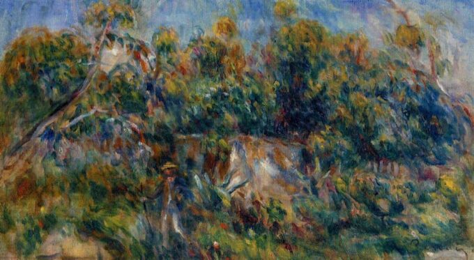 La promenade du peintre à Cagnes - Pierre-Auguste Renoir - Reproductions de tableaux et peintures haut de gamme