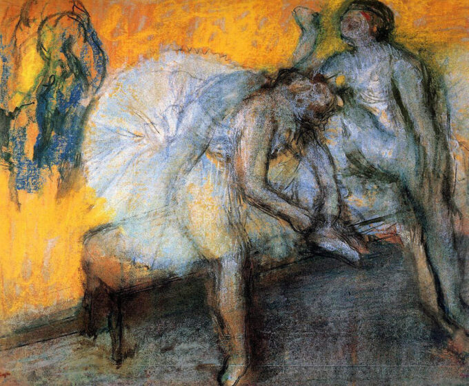 Two Dancers Relaxing - Edgar Degas