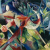 Biche dans le jardin fleuri - Franz Marc - Reproductions de tableaux et peintures haut de gamme