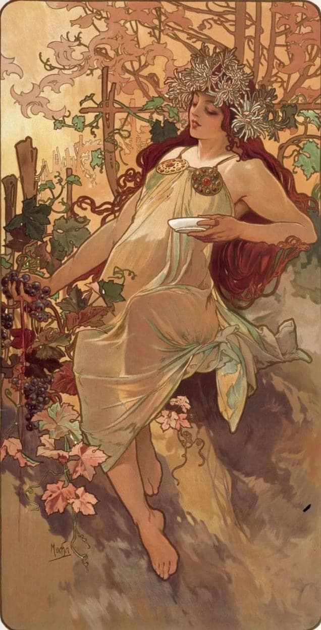 Seasons of Autumn - Mucha