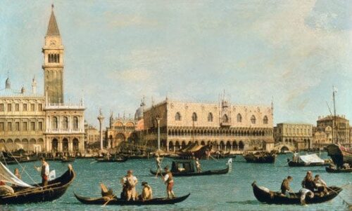 Venise depuis le Bacino - Giovanni Antonio Canal - Reproductions de tableaux et peintures haut de gamme