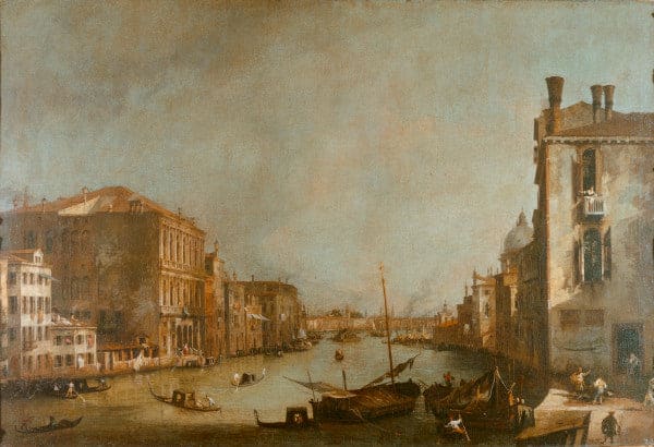 The Grand Canal in Venice with the Palazzo Corner Canale Grande - Giovanni Antonio Canal