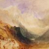 Vue le long d'une vallée alpine - William Turner - Reproductions de tableaux et peintures haut de gamme