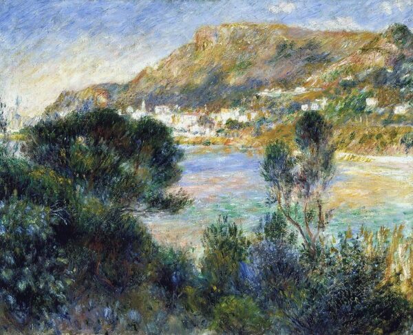 Vue du Cap Martin à Monte Carlo - Pierre-Auguste Renoir - Reproductions de tableaux et peintures haut de gamme