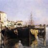 View of Venice - John Henry Twachtman - Reproductions de tableaux et peintures haut de gamme