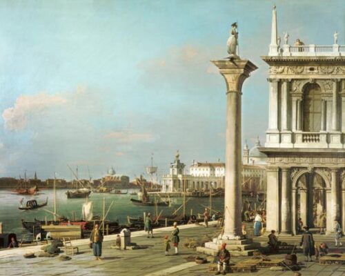 Vue de l'entrée du Grand Canal depuis la Piazzetta - Canal Giovanni Antonio - Reproductions de tableaux et peintures haut de gamme