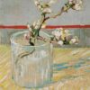 Branche d'amandier en fleur dans un verre - Van Gogh - Reproductions de tableaux et peintures haut de gamme