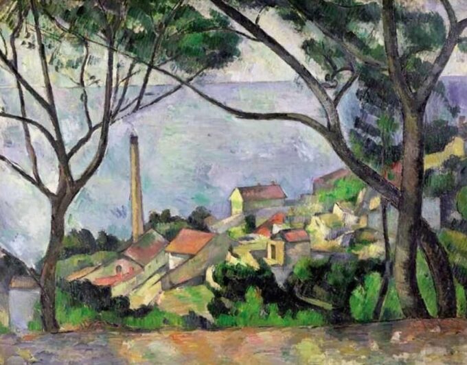 L'Estaque, Seen Through the Trees - Paul Cézanne