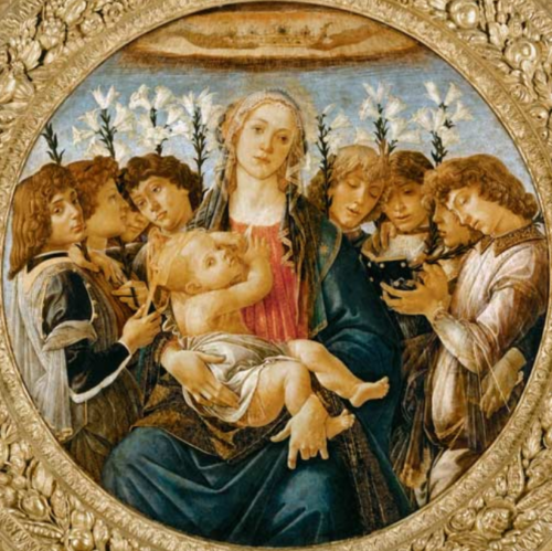 Marie avec l'enfant et le chant des anges - Sandro Botticelli - Reproductions de tableaux et peintures haut de gamme