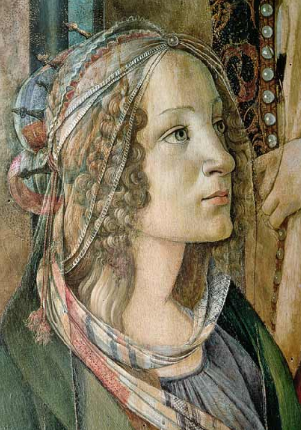 Detail of Saint Catherine from the altarpiece of San Barnaba - Sandro Botticelli