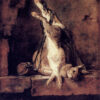 Lapin sauvage avec carnier et poire à poudre - Jean Siméon Chardin - Reproductions de tableaux et peintures haut de gamme