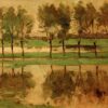 Saule avec soleil - Mondrian - Reproductions de tableaux et peintures haut de gamme