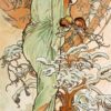 L'hiver - Mucha - Reproductions de tableaux et peintures haut de gamme