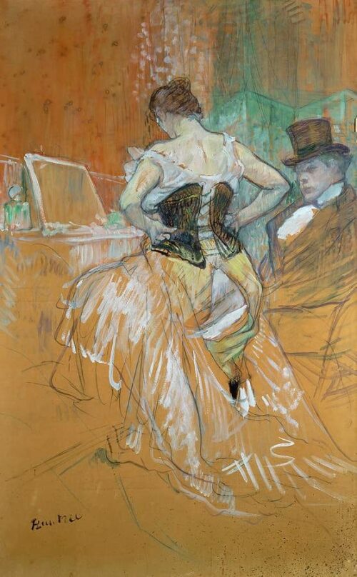 Femme avec corset - Toulouse Lautrec - Reproductions de tableaux et peintures haut de gamme