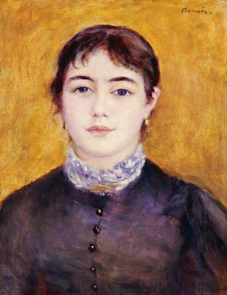 Young Woman Wearing Blue - Pierre-Auguste Renoir