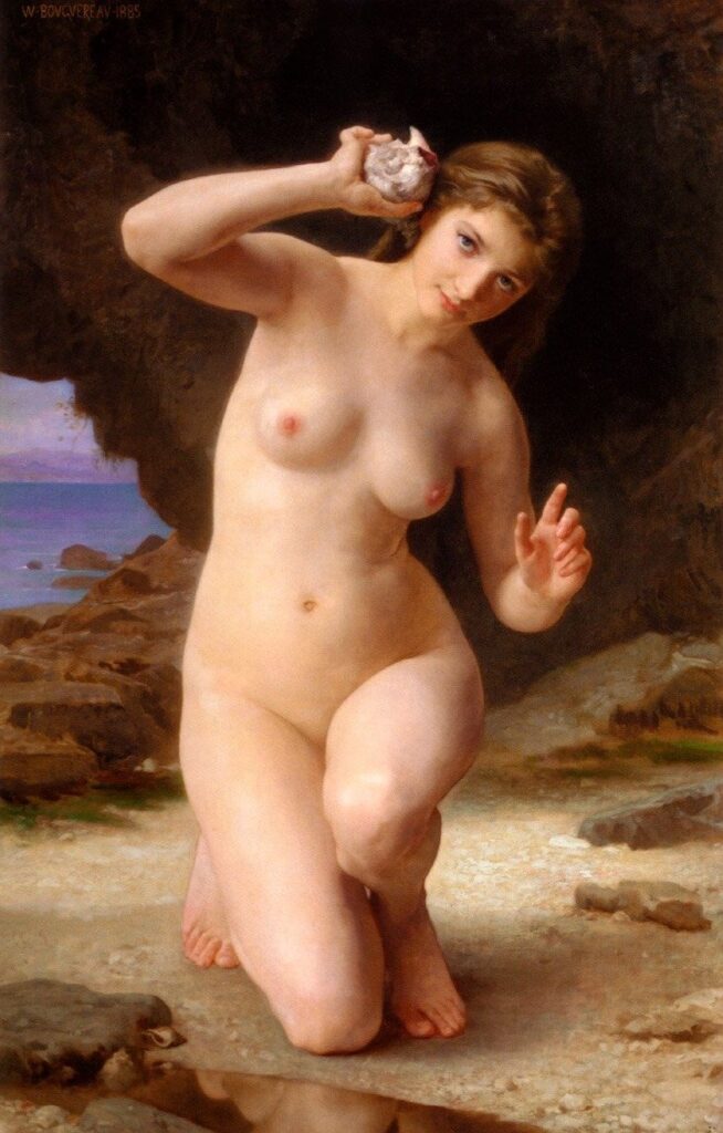 Woman with a Seashell - William Bouguereau