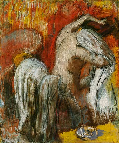 The woman drying herself - Edgar Degas