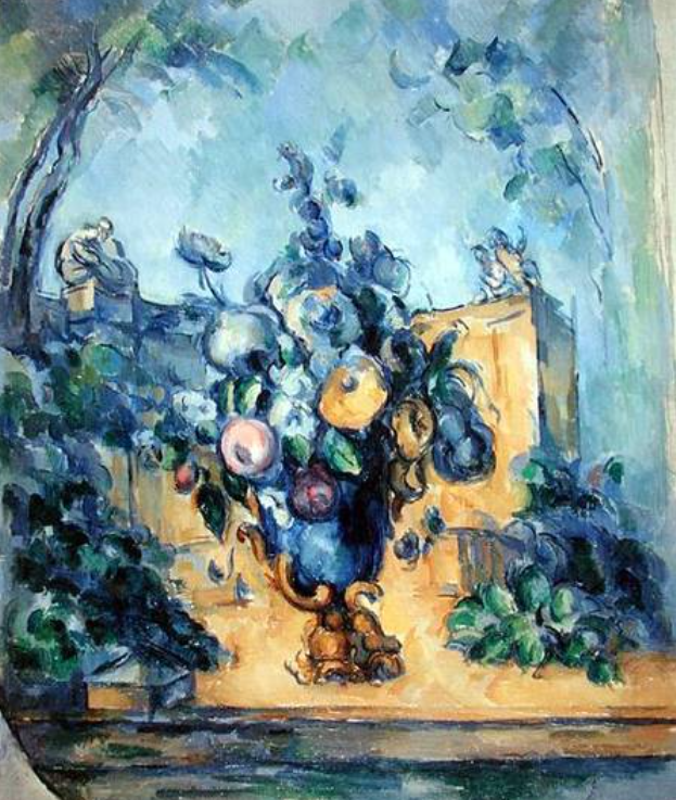 Large Vase in the Garden - Paul Cézanne