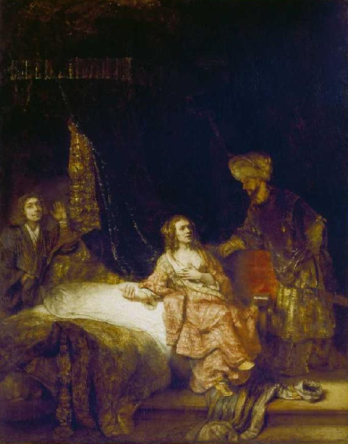 Joseph et la femme de Potiphar - Rembrandt van Rijn - Reproductions de tableaux et peintures haut de gamme